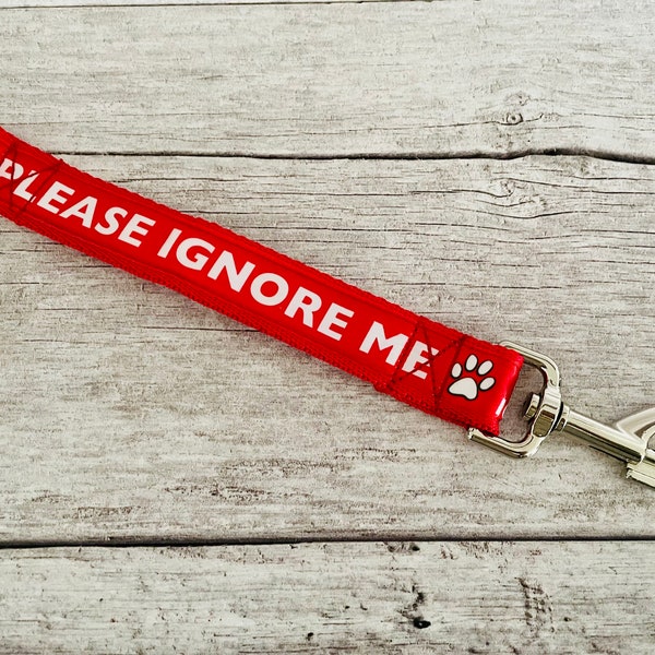 Please Ignore Me Lead Leash ** Working Dog Dog Leash Tag ** Dog ID tag ** Dog Lead Add on - Alert Lead - Extension Lead