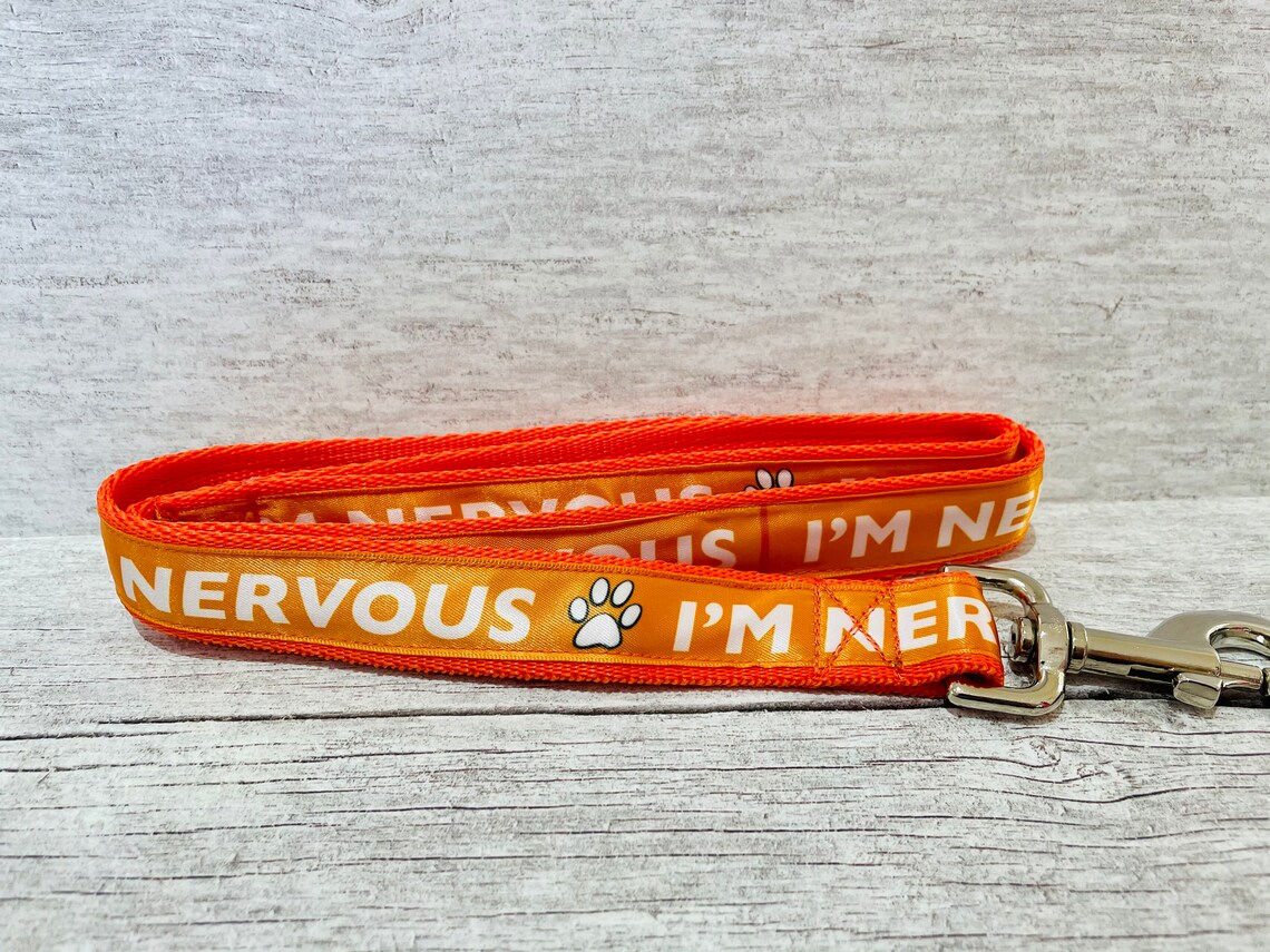NERVOUS Dog Collar Alert Collars Keep Away ANXIOUS Etsy