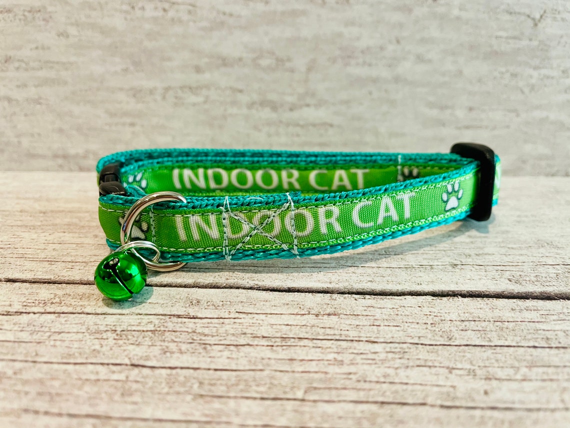 Indoor Cat Collar Indoor Kitten Collar Any Colour Etsy UK