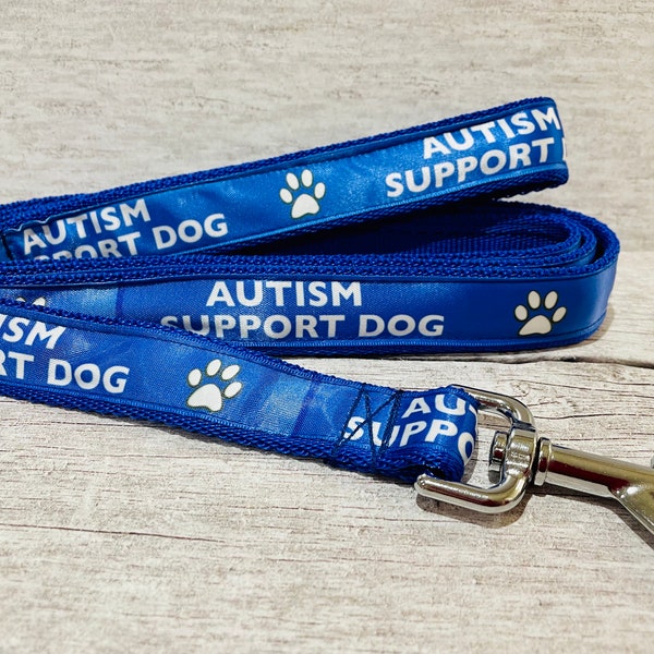 Autism Support Lead Leash Support Dog *Dog Lead *Leash* Alert Collars - Any Colour