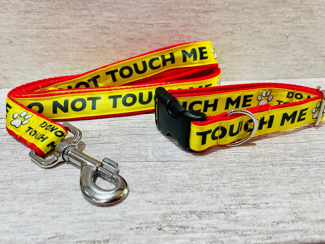 Do Not Touch Me Dog Collar Reactive Dog Collar Alert Collars Etsy