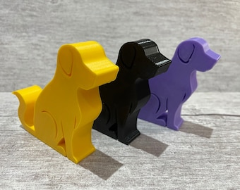 3D Printed Dog Puppy Phone Holder - PLA - Eco-friendly - Made with Renewable resources - iPhone Holder - iPad Holder - Android Holder