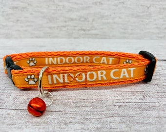 Collar para gatos de interior con cascabel y hebilla de seguridad