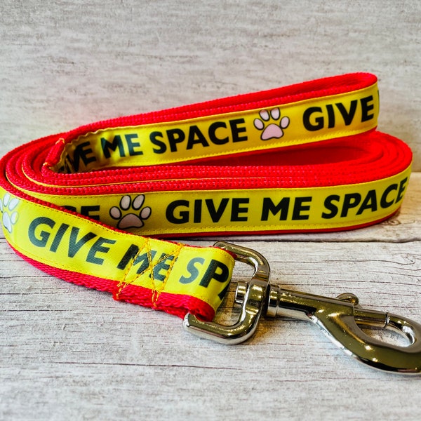 Give me Space Leash Lead - KEEP AWAY Reactive Dog Lead Leash Back Off SPACE Needed Reactive *Dog Lead *Leash* Alert Collars