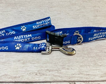 Hundeleine Mit "Autismus-Diensthund" Aufdruck – Stabile 150 Cm Leine Für Servicehunde & Haustiere