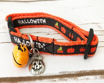 Happy Halloween Cat Collar – Pumpkin Design – Spooky & Stylish Pet Accessory