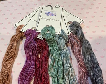 7 Skeins of Queen City Dye Company Overdyed #3 Perle Cotton - P300202