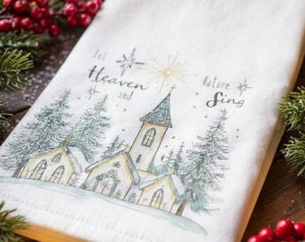 Christmas Tree Kitchen Towel/Tea Towel/Dish Towel/Christmas Kitchen Decor/Christmas Decor/Christmas Hostess Gift idea/Christmas Towel gift
