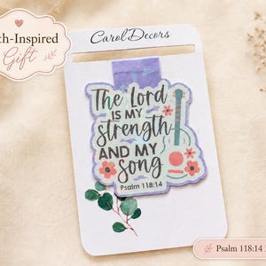 Christian Magnetic Bookmark, Bible Verse Bookmark, Faith Inspired Gift, Bible Study Gift, Scripture Page Marker, Christian Gift for Her