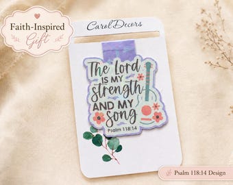 Christian Magnetic Bookmark, Bible Verse Bookmark, Faith Inspired Gift, Bible Study Gift, Scripture Page Marker, Christian Gift for Her