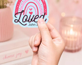 Gospel of John Bible Verse Stickers, Waterproof Christian Sticker Pack, Laminated Scripture Stickers, Jesus Stickers, Bible Journaling
