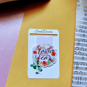 Faith can move mountains bookmark, Bible Verse Magnetic Bookmark, Bible Bookmarks, Bible Accessories, Planner Bookmarks, Magnet Bookmarks