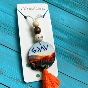 Christian Car Charm/Faith Christian Car accessories/Bible verse Car Accessories/Car rearview mirror Christian car hangers/Positive car charm