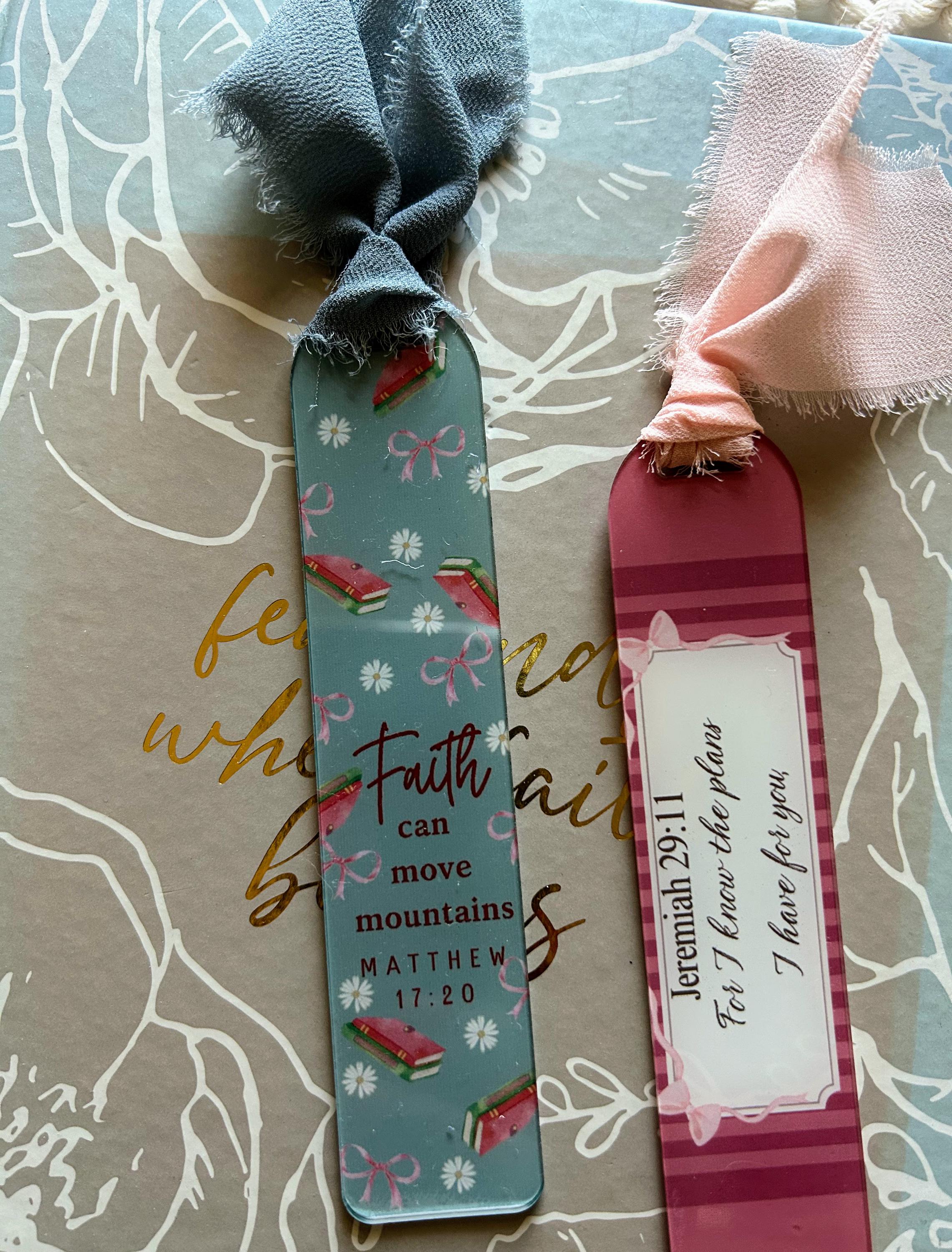 Scripture Verse Ribbon Bow Theme Bible Verse Bookmarks/valentine’s Day Christian Bookmarks Bow ...