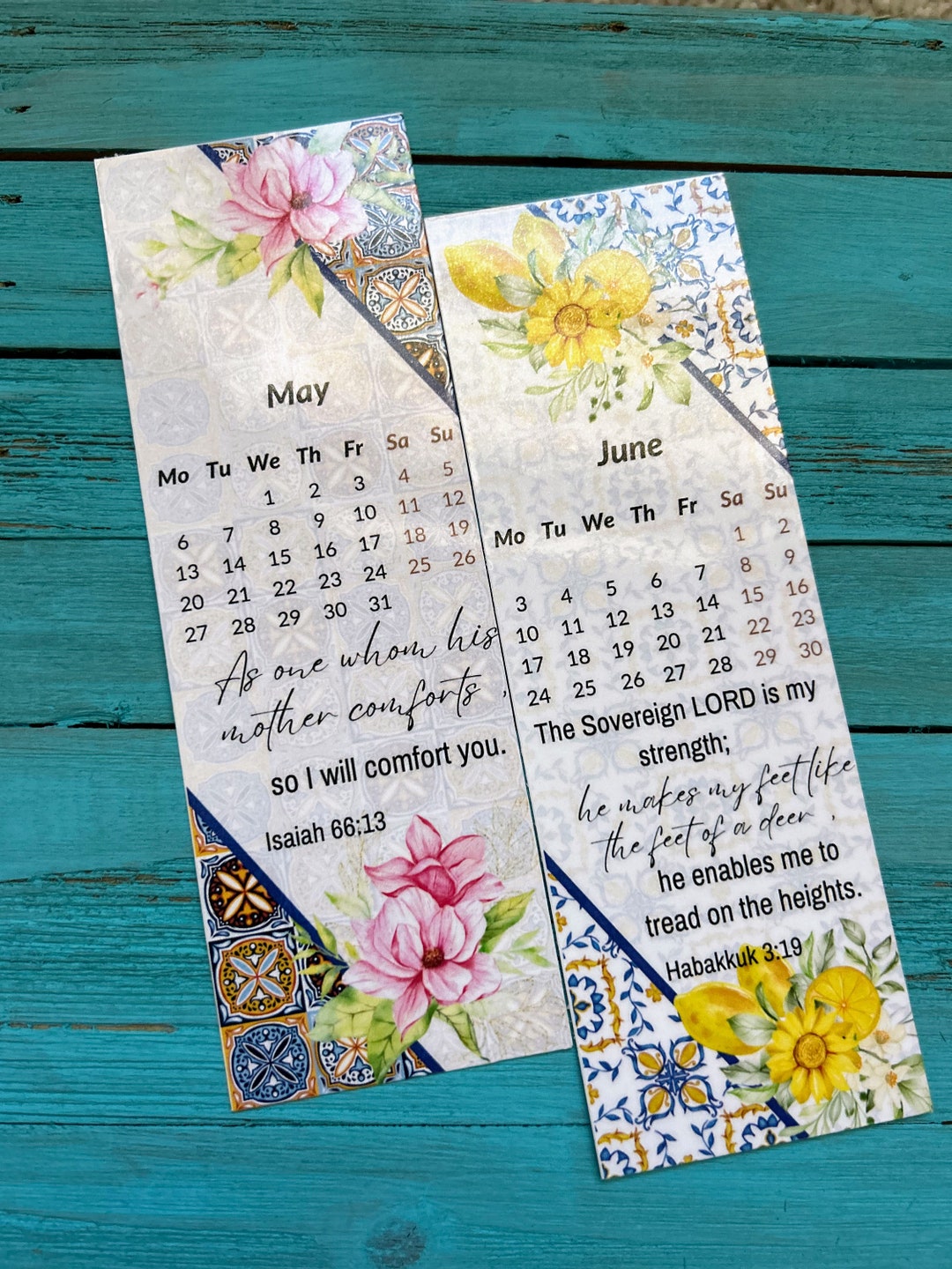 2024 Bookmark/2024 Calendar Bookmark/new Year 2024 Scripture Bookmark