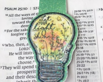 Bible Verse Magnetic Bookmark,  Bible study faith Bookmark,  Faith gift, Planner accessories, Magnet Bookmarks, Christian Friend gifts