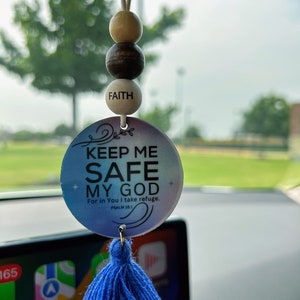 Christian Car Charm/Faith Christian Car accessories/Bible verse Car Accessories/Car rearview mirror Christian car hangers/Positive car charm