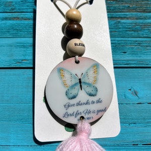 Christian Car Charm/Faith Christian Car accessories/Bible verse Car Accessories/Car rearview mirror Christian car hangers/Positive car charm