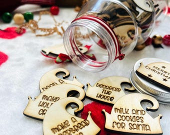 Christmas Activity Tokens for Family/Wooden Christmas Kids Bucket List Tokens/Advent Calendar Fillers/ Christmas Activity Countdown Coins