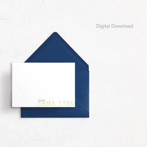 EDITIERBARE, personalisierte Grußkarte, A Note From ..., digitaler Download, druckbar, Dankeschön-Karte, 6 x 4, Briefpapier, anpassbar, Erwachsene, Kind