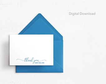 Graduation Thank You Card, Note Card, Flat, 4x6, Digitale download, Afdrukbaar, Grad, High School Grad, College Grad, Appreciatie