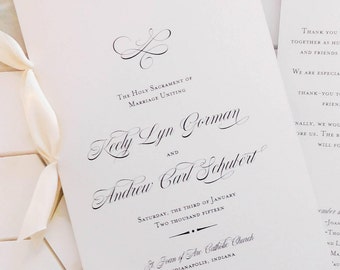 catholic ceremony etsy catholic wedding mass programs