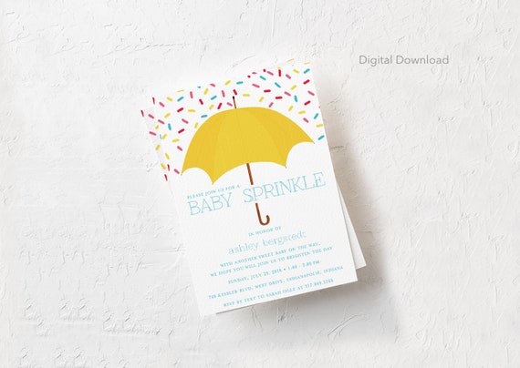 Editable Sprinkle Baby Shower Invitation Template Digital - Etsy
