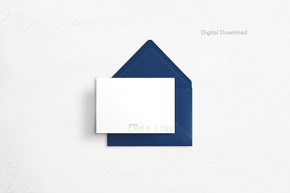 EDITABLE Personalized Note Card A Note From... Digital | Etsy