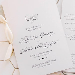 Editable Classic Wedding Program, Folded 8.5 x 11, DIGITAL DOWNLOAD, Catholic, Religious Church Ceremony Program, Template, Instant Download