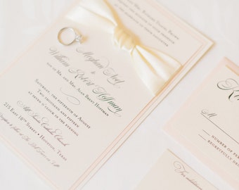 BEWERKBARE Huwelijksuitnodiging Sjabloon, Huwelijksuitnodiging Suite, Afdrukbaar, Instant Download, Formeel, Black Tie, 3-delige set, 3-laags