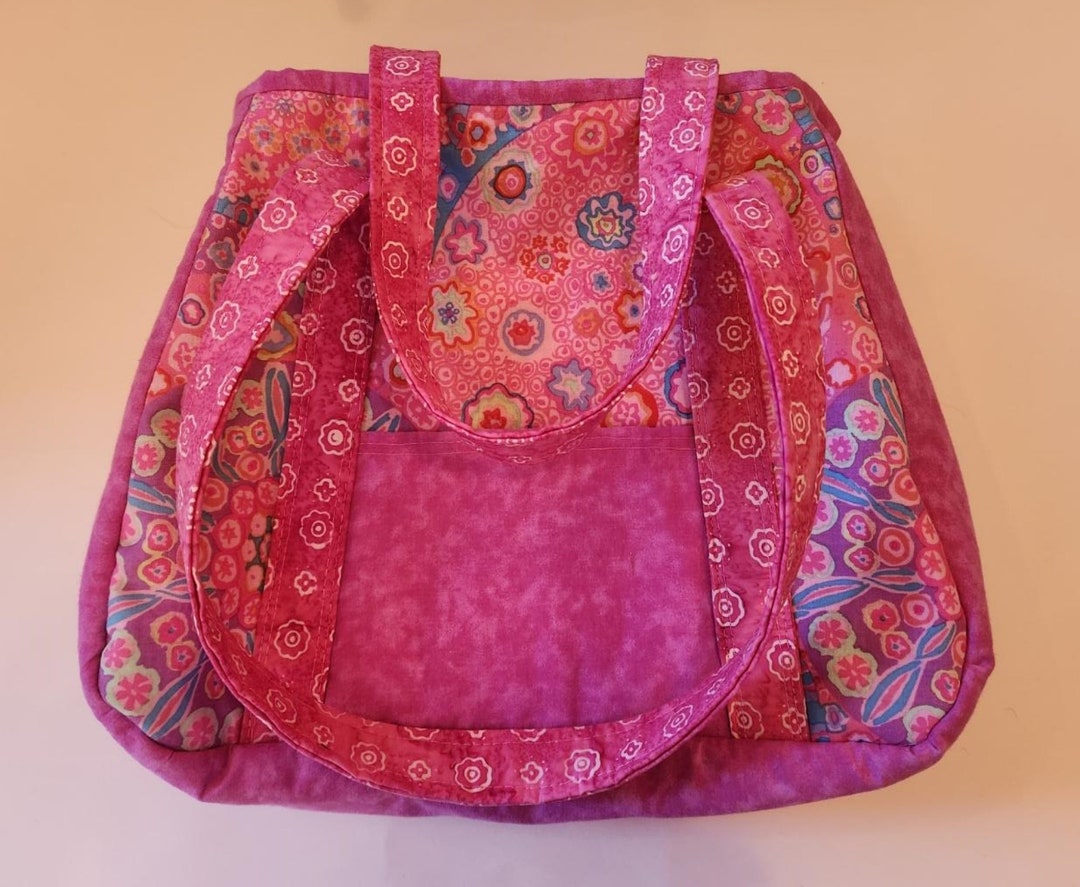 Handmade Fabric Tote Bag With Zipper and Pockets Etsy