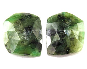 Raw Emerald Cabochon Emerald Rose Cut 16x13 mm Slice Cabachon Loose Gemstone Emerald Gemstone Jewelry Supplies