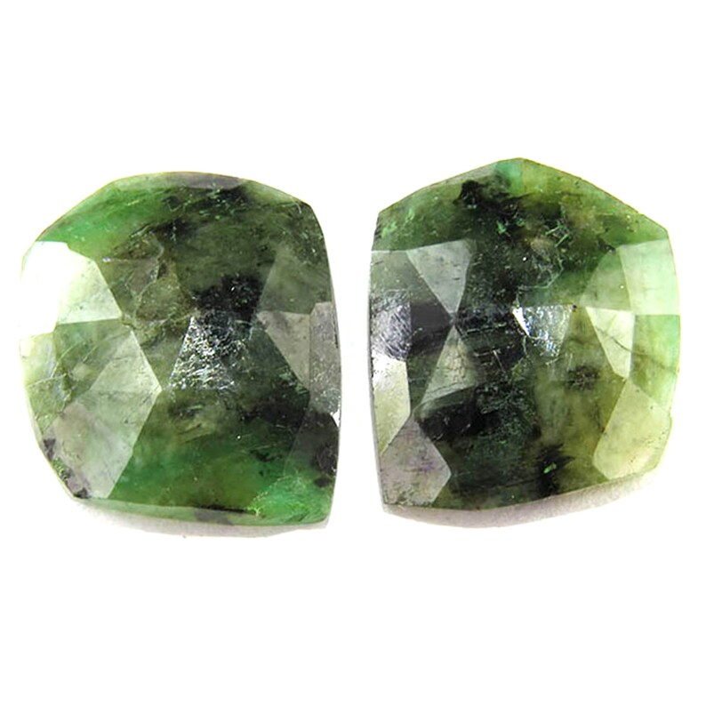 Raw Emerald Cabochon Emerald Rose Cut 16x13 mm Slice Cabachon Loose Gemstone Emerald Gemstone Jewelry Supplies