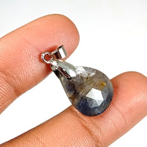 Raw Sapphire Necklace, September Birthstone, Raw Crystal Necklace, Blue Sapphire Jewelry, September Birthday Gift, Birthstone Necklace