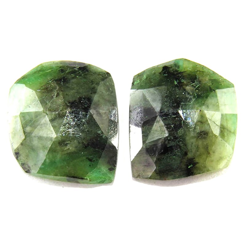 Raw Emerald Cabochon Emerald Rose Cut 16x13 mm Slice Cabachon Loose Gemstone Emerald Gemstone Jewelry Supplies