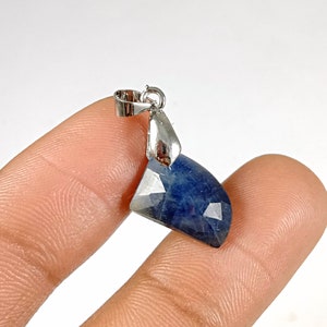 Raw Sapphire Necklace, September Birthstone, Raw Crystal Necklace, Blue Sapphire Jewelry, September Birthday Gift, Birthstone Necklace