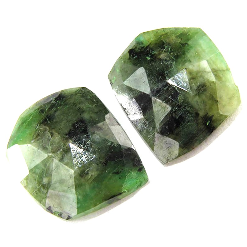 Raw Emerald Cabochon Emerald Rose Cut 16x13 mm Slice Cabachon Loose Gemstone Emerald Gemstone Jewelry Supplies