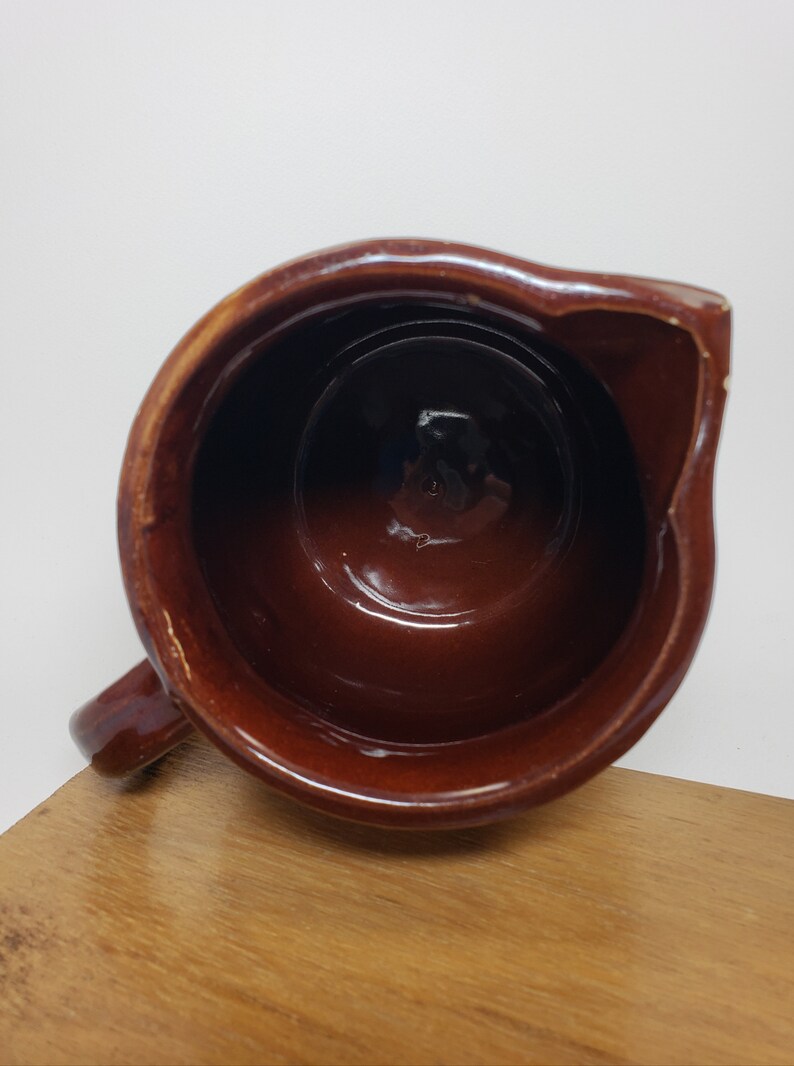 Western Stoneware/Monmouth IL/Pottery Pitcher Jug Ribbed ...