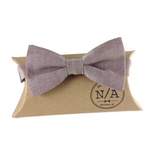 Pale brown bow tie, pale burgundy bow tie, bow tie for men, cotton bow tie for men, adult bow tie, twill bow tie, pre-tied, adjustable
