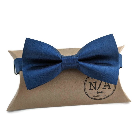 Papillon Blu Scuro Già Legato - Regolabile, 100% Poliestere, Per Uomo, Elegante E Alla Moda - Foto 7