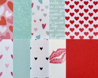 LOVE Paper Pack, Get Creative, Anniversary, Valentine's Day, Hearts, Card Making, Scrapbook, Reduced shipping fee