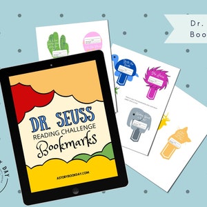 PDF: Dr. Seuss Lesezeichen | Lese-Challenge Lesezeichen