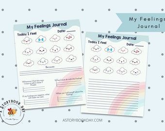 PDF: My Feelings Journal | Rainbow Emojis | PDF