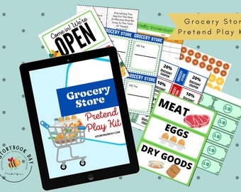 PDF: Grocery Store Pretend Play Kit for Kids