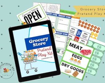 PDF: Grocery Store Pretend Play Kit for Kids