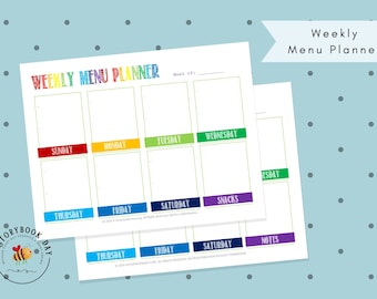 PDF:  Weekly Menu Planner