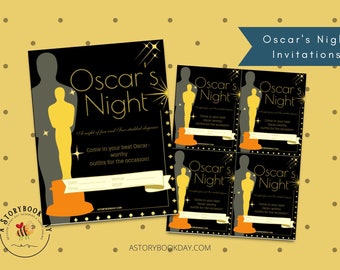 PDF: Oscar's Night Invitations | Oscar's Themed Party | Two sizes | PDF