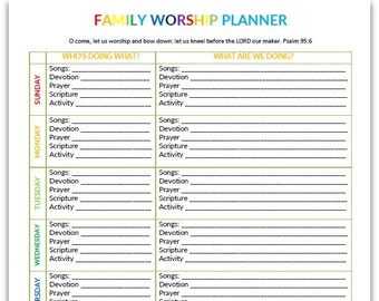 pdf our family schedule chart etsy