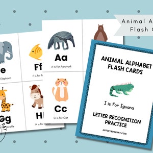 PDF: Tarjetas didácticas del alfabeto animal / Educación en el hogar / Reconocimiento de letras / Educación en el hogar