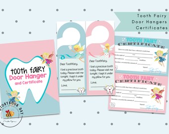 PDF: Tooth Fairy Door Hangers and Certificate